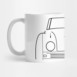 Austin A90 Atlantic classic 1940s British car black outline graphic Mug